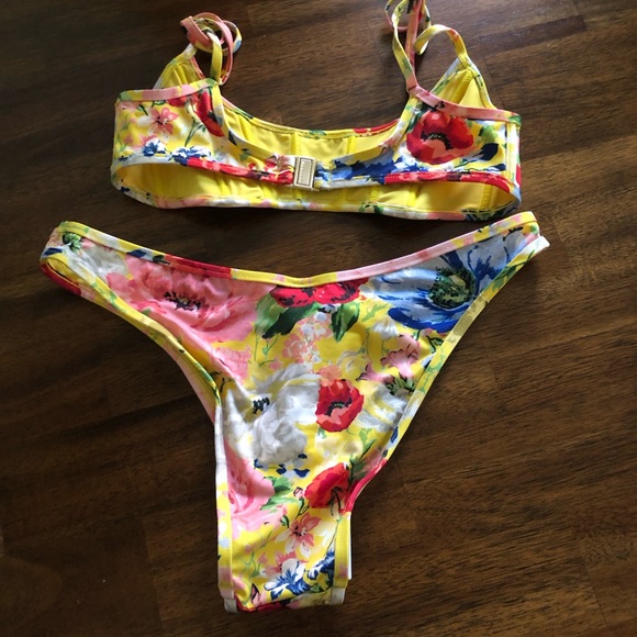 NWT $285 Zimmermann Alight Corset Two-Piece Swimsuit 0 (fits like 4 US), YELLOW! - Picture 15 of 15